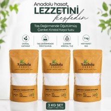 Anadolu Hasat Çankırı Kristal öğütülmüş Kaya Tuzu 3kg