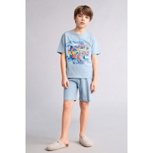 DeFacto Baskılı Tişört Şort Pijama Takımı Erkek Çocuk G8826A826HS