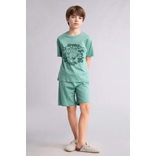 DeFacto %100 Pamuk Regular Fit Baskılı 2'li Pijama Takımı Erkek Çocuk G8829A826HS