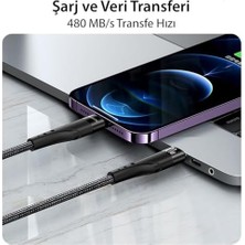 Skygo 3metre 60W Hasırlı Type-C To Type-C Pd Hızlı Şarj Kablosu