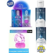 Aşkın Deposu Deromeya Health Q Thinkthin Ekstra Ince Çok Hoş Vanilya Aromalı Kayganlaştırıcılı Prezervatif 6'li Paketq Reflective  Geciktiricili Prezervatif Ekstra Süper Titreşim Halkası 2*50 ml Süper Jel Hediyeli
