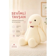 Sole Uyku Arkadaşım Papyonlu Uzun Kulak Bunny Peluş Tavşan 65 cm