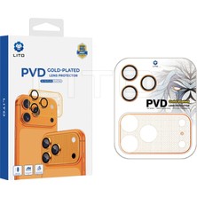 Lito Pvd Gold-Plated iPhone 17 Pro Kamera Koruyucu Orange
