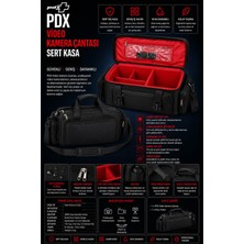 Pdx Video Kamera Çantası | Sert Kasa | 49X20X20 cm