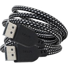 Philips SWR3139B/93 1.5 Metre 8k 60Hz Displayport 1.4 Kablo Örgülü Zırhlı