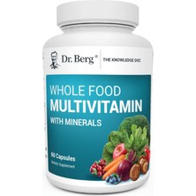 Dr. Berg (Özelsporcugıdaların'dan !!) Whole Food Multivitamin Minerals-60 Capsul Men Women -Premium Whole Food Fruits Vegetable Folate, Alpha-Lipoic Acid.61.