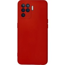 sbodurhome Oppo Reno 5 Lite Kılıf Nano Içi Kadife Silikon - Kırmızı