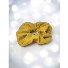 Pirene Arts Solea Scrunchie Saç Tokası – Doğal Dokulu Yazlık Hacimli Kumaş Toka