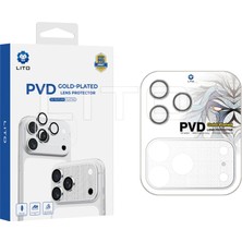Lito Pvd Gold-Plated iPhone 17 Pro Max Kamera Koruyucu Silver