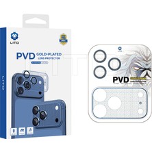 Lito Pvd Gold-Plated iPhone 17 Pro Max Kamera Koruyucu Navy