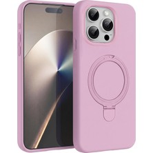 Microsonic Apple iPhone 15 Pro Max Kılıf Aura Stant Magsafe Pembe