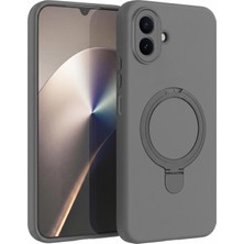 Microsonic Samsung Galaxy A07 Kılıf Aura Stant Magsafe Gri