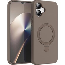 Microsonic Samsung Galaxy A06 Kılıf Aura Stant Magsafe Kahverengi