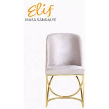 Elif Sandalye Aslı Modern Metal Ayaklı Sandalye – Premium Tasarım