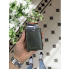 Visso Leather Visso 684 Hakiki Deri Kağıt Para Bölmeli Mekanizmalı Kartlık Cüzdan Çanta Kişiye Özel Ürün
