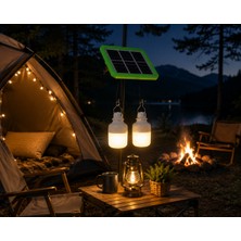 YDGR Panther Çift Ampullü Solar Kamp, Balkon Lambası