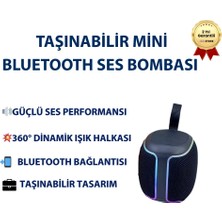 Hızlı Store M30 Taşınabilir Mini Bluetooth Hoparlör - Askılı Rgb Işıklı Ses Bombası