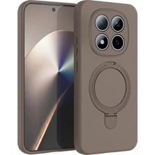 Microsonic Xiaomi Redmi Note 15 Pro 4g Kılıf Aura Stant Magsafe Kahverengi