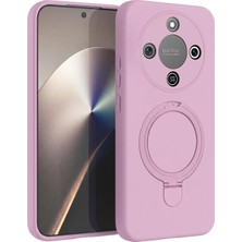 Microsonic Honor Magic 8 Lite Kılıf Aura Stant Magsafe Pembe
