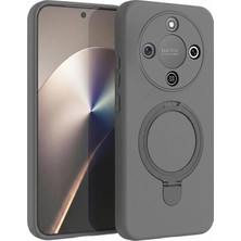 Microsonic Honor Magic 8 Lite Kılıf Aura Stant Magsafe Gri