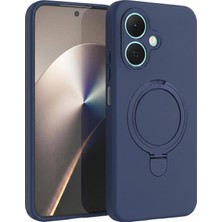 Microsonic Tecno Spark Go 2 Kılıf Aura Stant Magsafe Lacivert