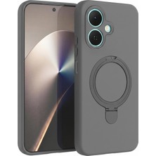 Microsonic Tecno Spark Go 2 Kılıf Aura Stant Magsafe Gri