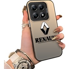 HONTINGA Xiaomi 14T Pro 5g ile Uyumlu Kılıfı Silikon Kenar Sert Arka Düşüme Önleyici Basitlik Anti Düşme Kamera Korumali Renault Desen Telefon Kılıfı Kadın ve Erkek Için Uygundur K1-1104