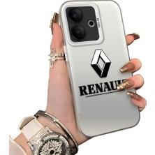 HONTINGA Vivo V60 Lite 5g ile Uyumlu Kılıfı Silikon Kenar Sert Arka Düşüme Önleyici Basitlik Anti Düşme Kamera Korumali Renault Desen Telefon Kılıfı Kadın ve Erkek Için Uygundur K1-1104