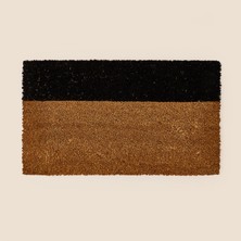 Matmel Home Koko Bordürlü Kapı Önü Paspası - Bej / Siyah - 35X60 cm