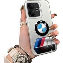 HONTINGA Vivo V60 Lite 5g ile Uyumlu Kılıfı Silikon Kenar Sert Arka Düşüme Önleyici Basitlik Anti Düşme Kamera Korumali Bmw Desen Telefon Kılıfı Kadın ve Erkek Için Uygundur K1-1108