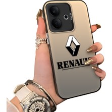 HONTINGA Vivo V60 Lite 5g ile Uyumlu Kılıfı Silikon Kenar Sert Arka Düşüme Önleyici Basitlik Anti Düşme Kamera Korumali Renault Desen Telefon Kılıfı Kadın ve Erkek Için Uygundur K1-1104