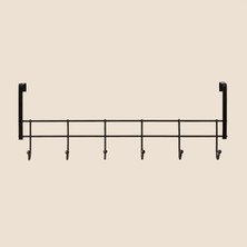 Matmel Living  6'lı Kapı Arkası Askı - Siyah - 18X49 cm