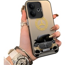 HONTINGA Vivo V60 Lite 5g ile Uyumlu Kılıfı Silikon Kenar Sert Arka Düşüme Önleyici Basitlik Anti Düşme Kamera Korumali Maybach Desen Telefon Kılıfı Kadın ve Erkek Için Uygundur K1-1106