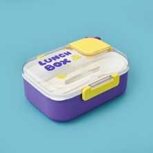 Tohana Lunch Box Yemek Kabı - Mor / Sarı - 1,1 Lt