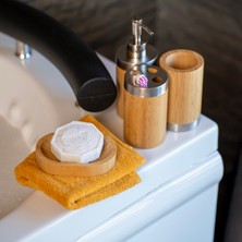 Matmel Bath Bambu 4'lü Banyo Aksesuar Seti - Açık Kahverengi