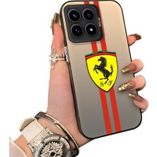HONTINGA Poco F8 Pro 5g ile Uyumlu Kılıfı Silikon Kenar Sert Arka Düşüme Önleyici Basitlik Anti Düşme Kamera Korumali Ferrari Desen Telefon Kılıfı Kadın ve Erkek Için Uygundur K1-1109