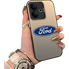 HONTINGA Vivo V60 Lite 5g ile Uyumlu Kılıfı Silikon Kenar Sert Arka Düşüme Önleyici Basitlik Anti Düşme Kamera Korumali Ford Desen Telefon Kılıfı Kadın ve Erkek Için Uygundur K1-1100