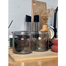 Favora 2'li Çift Cidarlı Espresso Cup 200 ml - Füme
