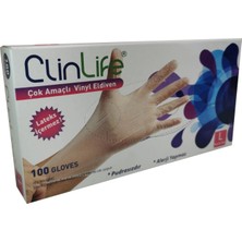 Clinlife Vinyl Eldiven 100'LÜ Large 4 Adet