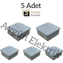 Aygün Elektrik 85X85X35MM Sıva Üstü Plastik Buat IP30 Gri-5 Adet