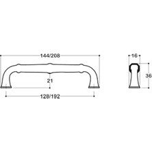 4224 Modern Kulp Altın Renk 128 mm Altın Tek Ebat SSY4224 0128 Gl