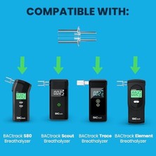 Bactrack Profesyonel Nefes Alyzer Ağızlıklar (20 Adet) | Bactrack S80, Trace, Scout, Element & S75 Nefes Alkol Test Cihazları ile Uyumlu