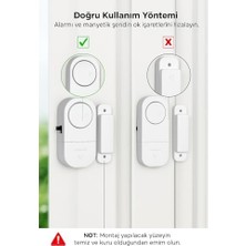 Kablosuz Kapı ve Pencere Alarmı, Manyetik Ev Güvenlik Alarm Cihazı, Yüksek Sesli Hırsızlık Önleyici, Pilli Kolay Montajlı Alarm Sistemi, Ev Ofis Karavan Kapı Pencere Alarmı (Modern, Adet, 1)