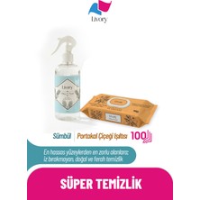 Livory Clean & Fresh Sümbül Oda Kokusu 500 ml | Clean & Cool Premium Islak Yüzey Temizlik Havlusu Portakal Çiçeği Kokulu 1x 100 ( 100 Yaprak)