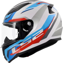 Ls2 Rapıd 2 Hyper Beyaz Mavi Kırmızı Kask