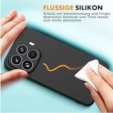 - 15T Pro ile Uyumlu Mi Kılıf Kamera Korumalı Yumuşak Renkli Mat Silikon + 9h Ekran Koruyucu Cam 2in1 Set - Lacivert