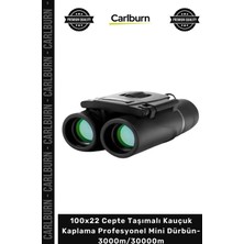 Carlburn #dürbün Uzun Menzil 100X22 Cepte Taşımalı Kauçuk Kaplama Profesyonel Mini Dürbün 3000M30000M