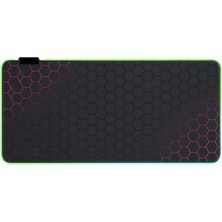 Onezero ZR1002 80X30CM Rgb Kırmızı Petek Desenli Ouse Pad