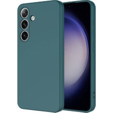 Galaxy S24 Ile Uyumlu Kılıf Z-Mara Lansman Vieri Tam Koruma Arka Kapak Kamera Koruma Çıkıntılı Pürüzsüz Yüzey Koyu Yeşil