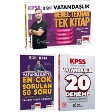 Anla Kazan Yayınları Yargı 2026 Kpss Vatandaşlık Genel Tekrar + 50 Soruda + 20 Deneme 3 Kitap Set